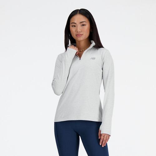 New Balance Women's Sport Essentials Space Dye Quarter Zip Shirt Product Image