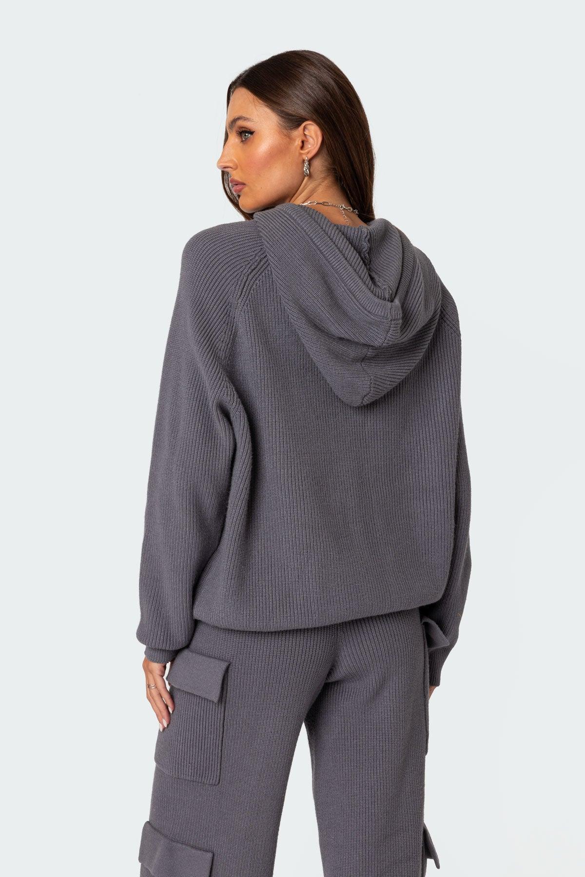 Wynter Oversized Knit Hoodie Product Image