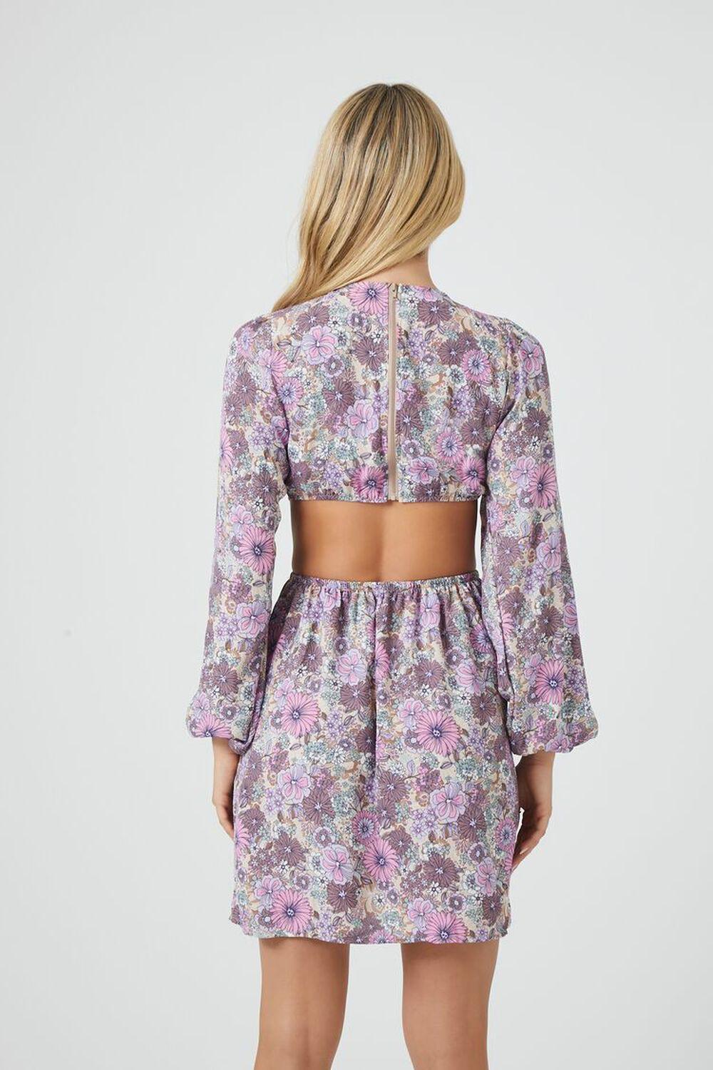 Floral Print Cutout Mini Dress | Forever 21 Product Image