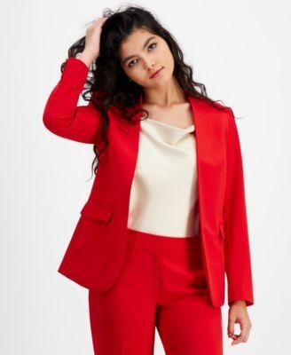 Bar Iii Womens Collarless Open-Front Blazer, Created for Macys Product Image