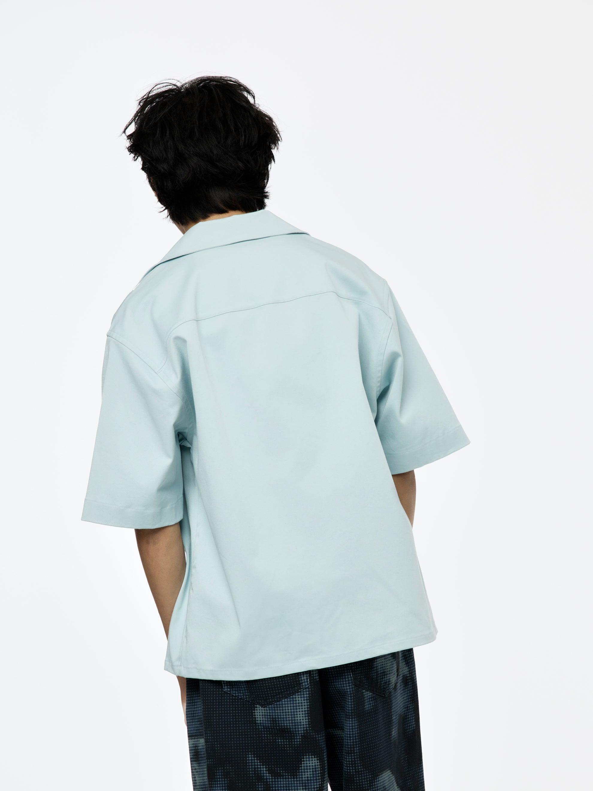 Short Sleeve Bowling Shirt (Leaden Blue) Product Image