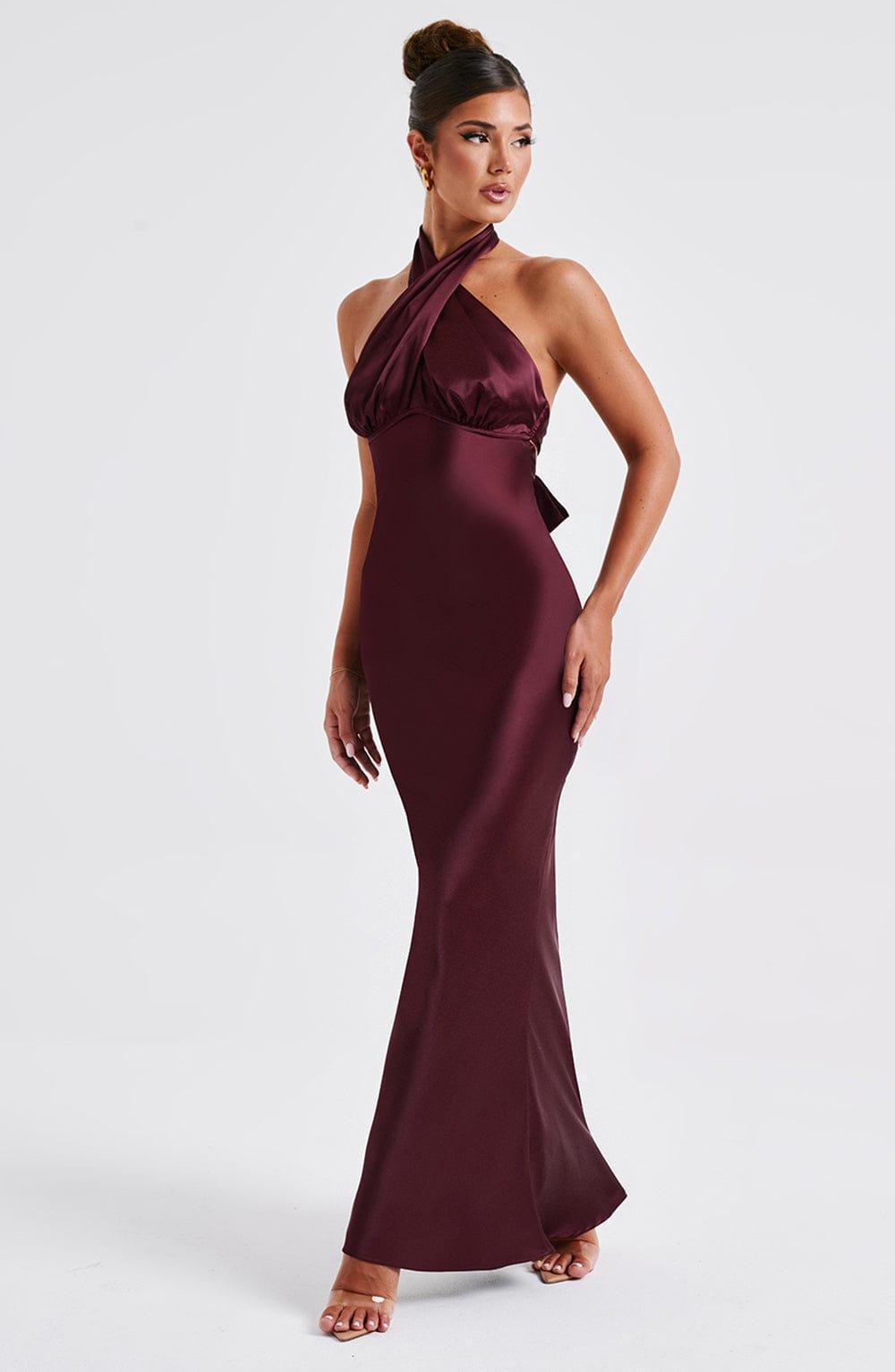 Dimitra Maxi Dress - Burgundy Product Image