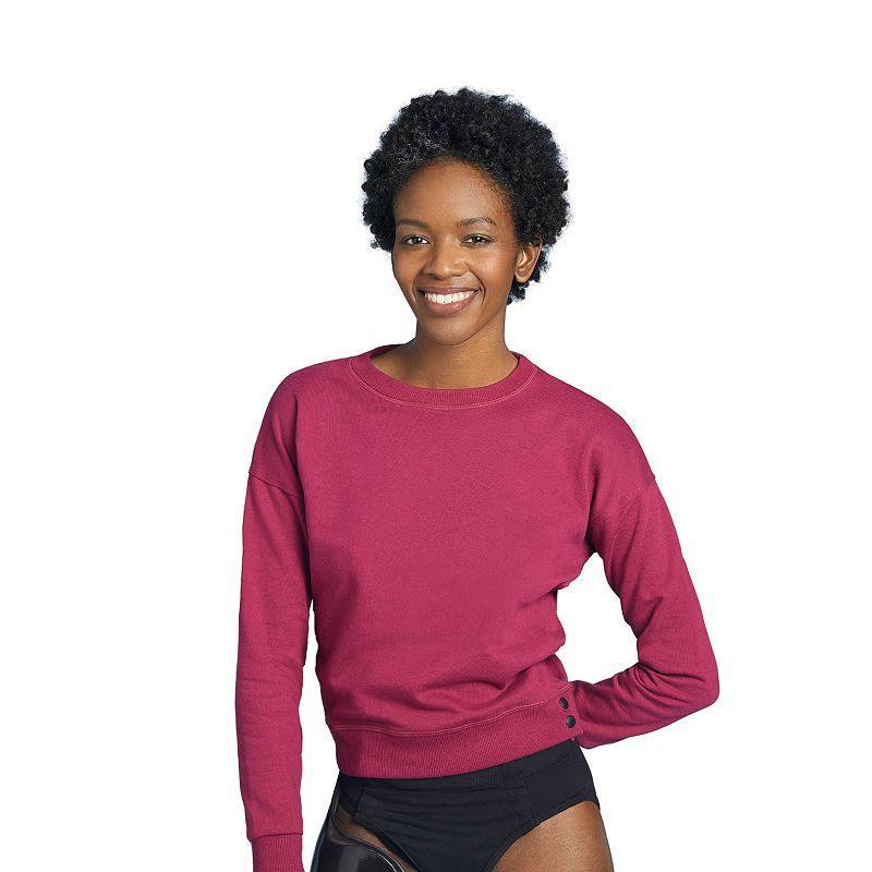 Slick Chicks Adaptive Accessible Crewneck Sweatshirt, Womens Purple Product Image