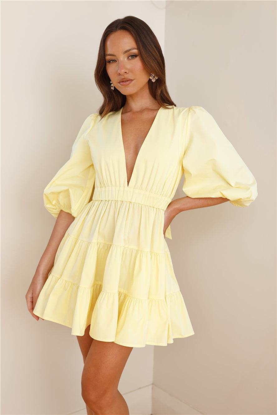 Sweetest Treat Mini Dress Yellow Product Image