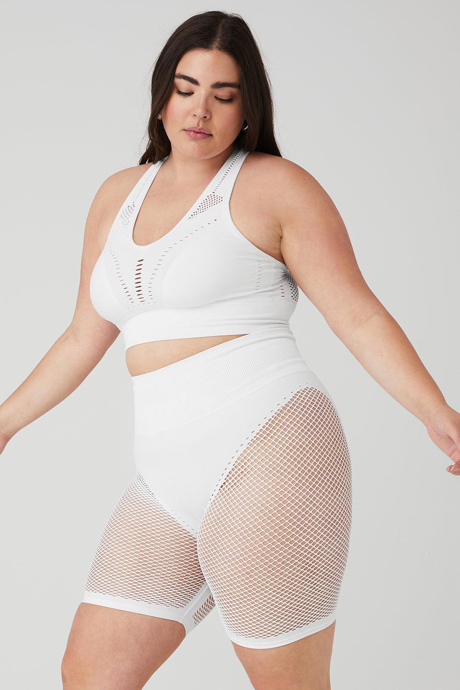 Seamless Open Air Bra - White Female Product Image