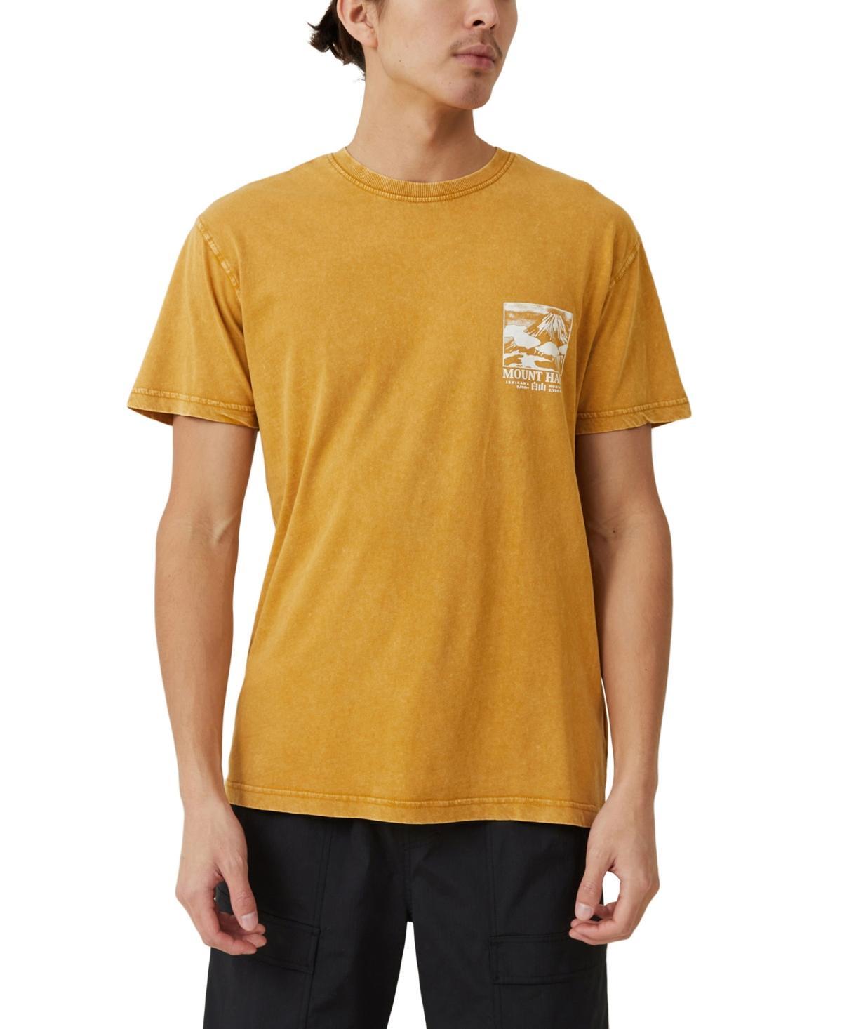 Cotton On Mens Premium Loose Fit Art T-shirt - Buckskin Gold Product Image