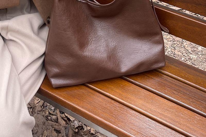 Faux Leather Tote Bag Product Image