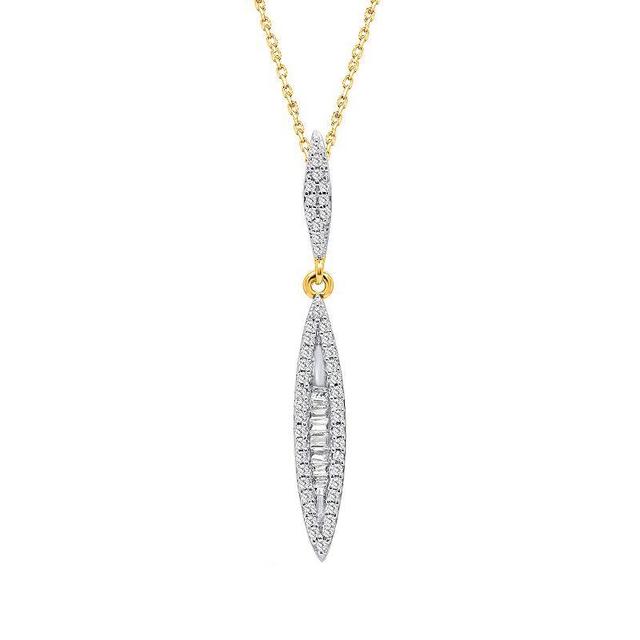 10k Gold 1/8 Carat T.W. Diamond Pendant Necklace, Womens Product Image