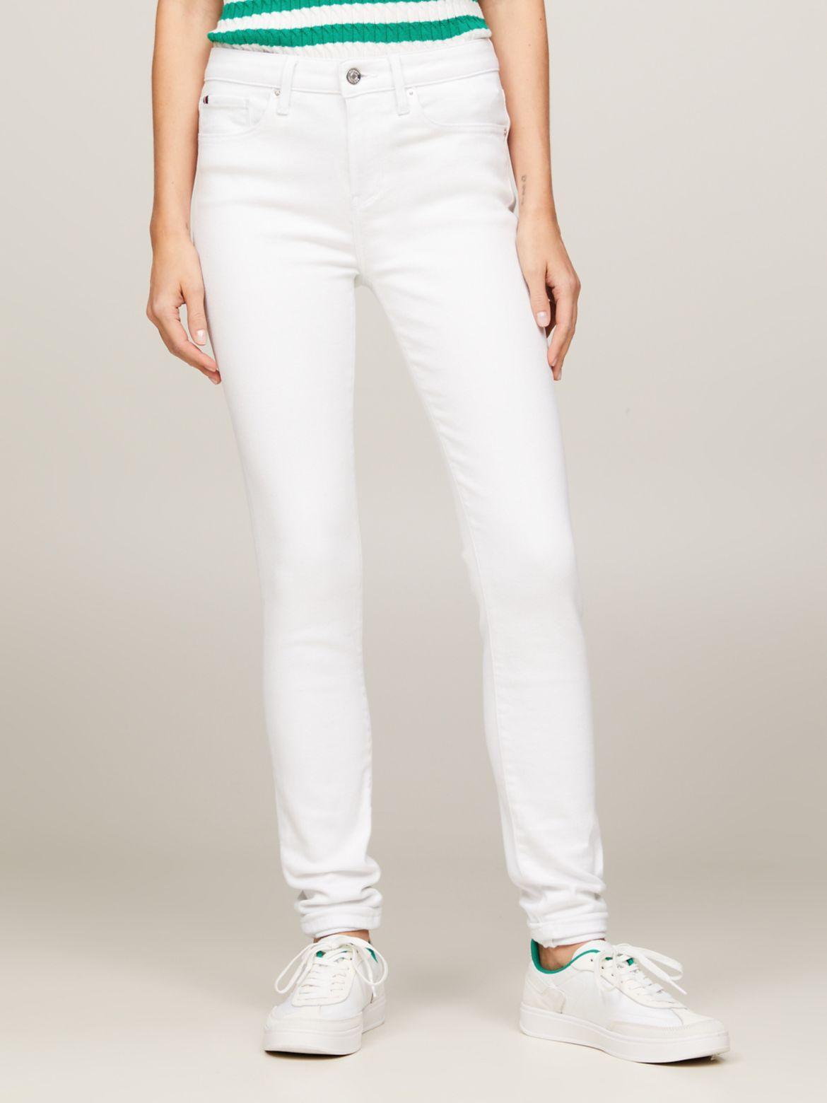 Tommy Hilfiger Women's THFlex High-Rise Super Skinny Jean - White - 27W x 30L Product Image