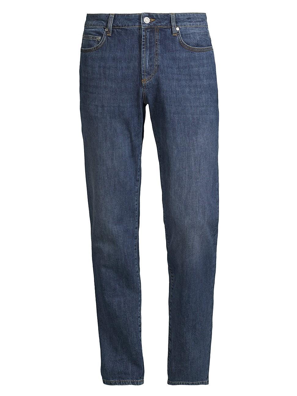 Mens Five-Pocket Cotton-Blend Jeans Product Image