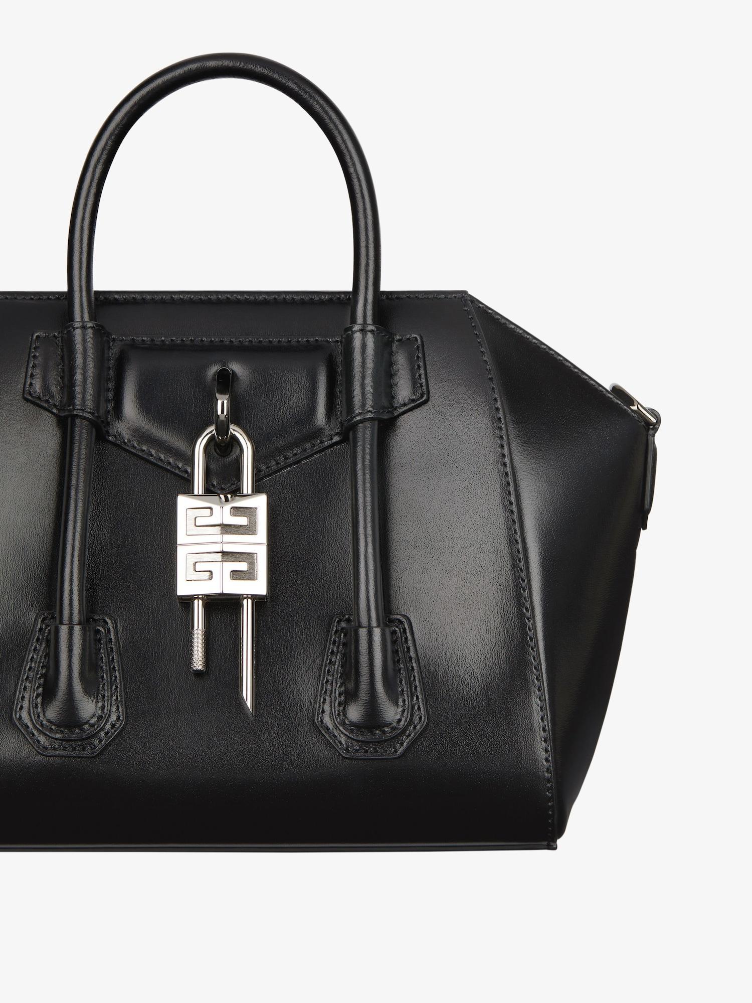 Mini Antigona Lock bag in Box leather Product Image