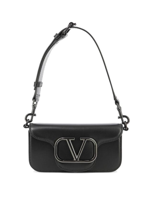 Black Leather Vlogo Crossbody Bag In Neronero Product Image