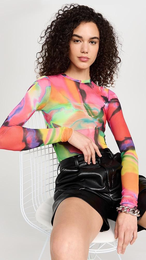 AFRM Kaylee Crewneck Mesh Top | Shopbop Product Image