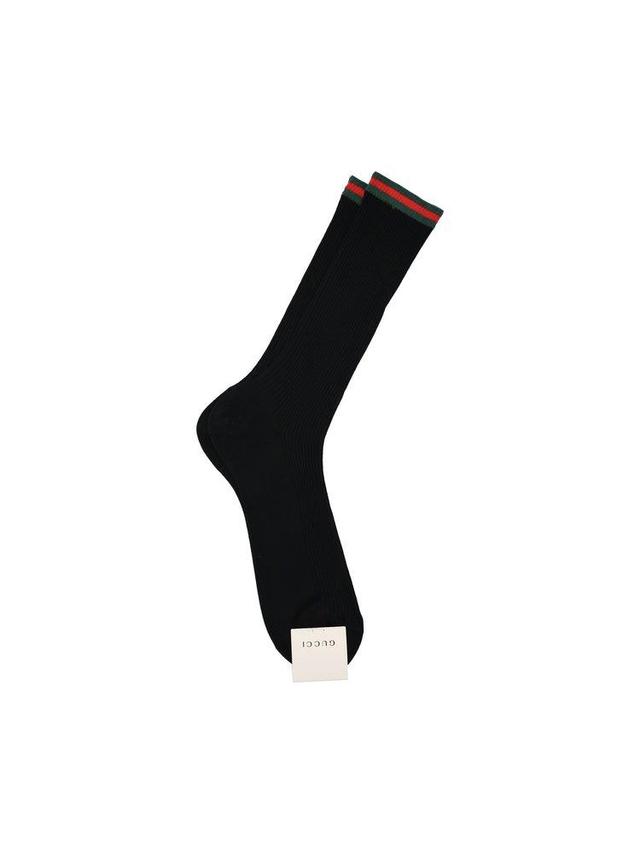 Web Detailed Socks In Black Product Image