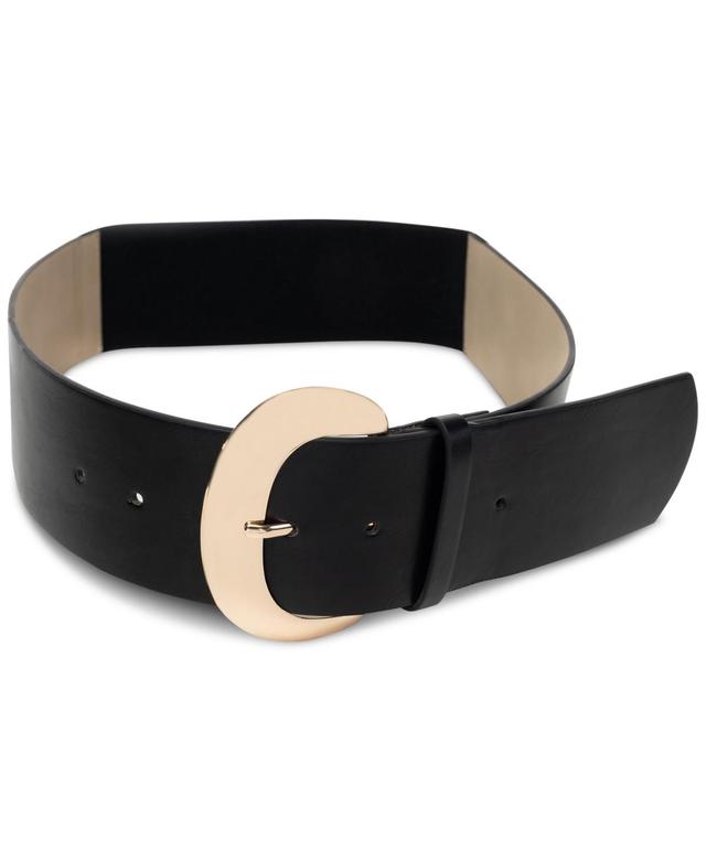 Giani Bernini Womens Wide Faux-Leather-Panel Stretch Belt Product Image