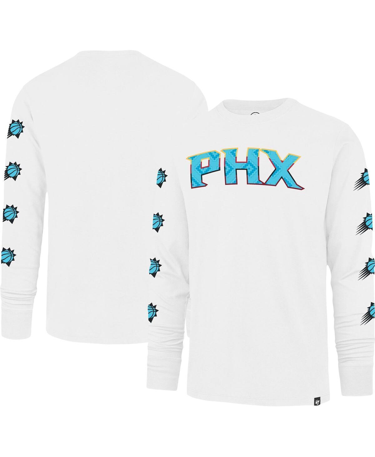 Mens 47 Brand White Phoenix Suns City Edition Downtown Franklin Long Sleeve T-shirt Product Image