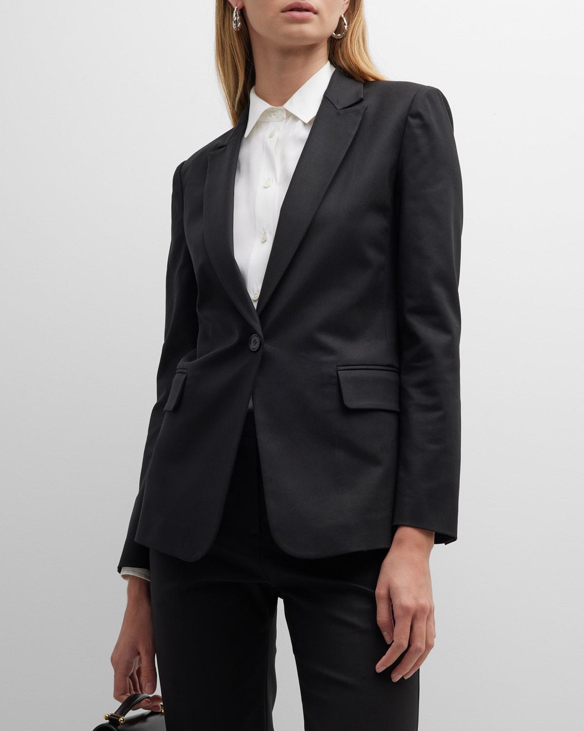 Womens Classic Cotton-Blend Tailored Blazer Product Image