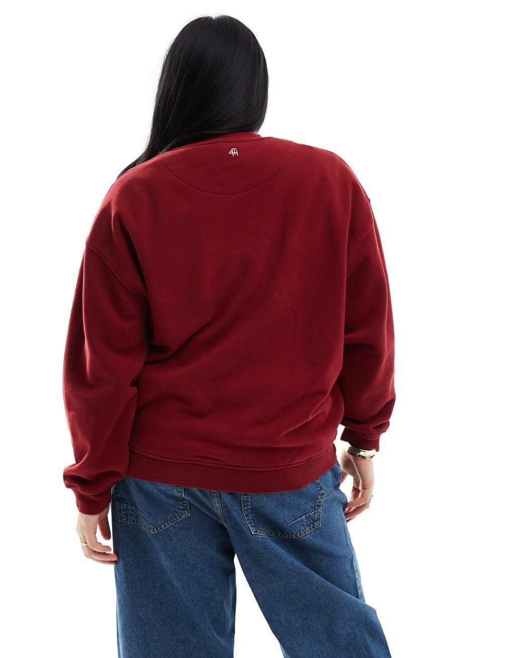 4th & Reckless Plus Marais logo sweatshirt in red Product Image