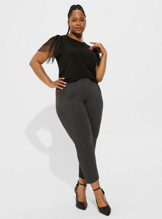 High-Rise Skinny Pull-On Relaxed Taper Luxe Ponte Pant Product Image