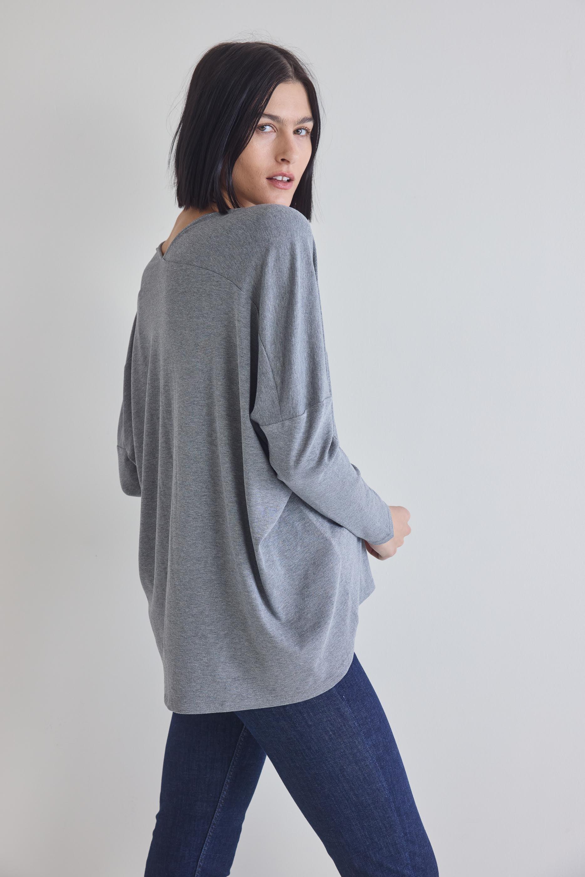 The Ribbed Dolman Long Sleeve Top Product Image