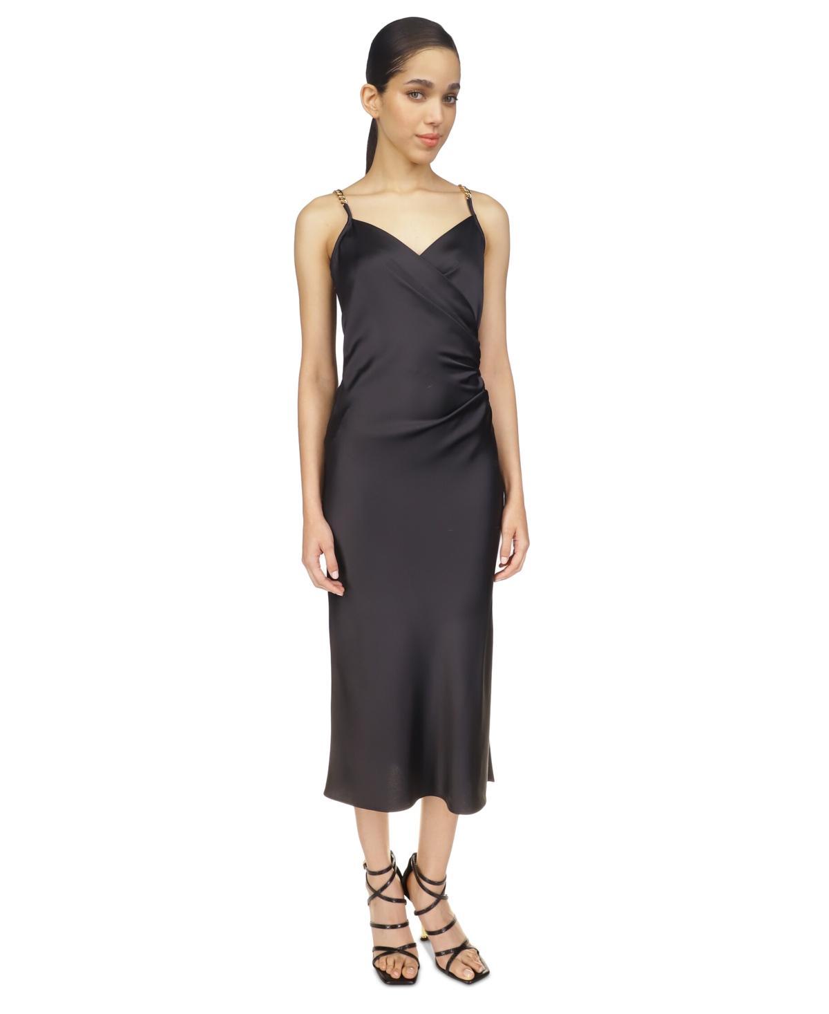 Michael Michael Kors Womens Solid Chain Slip Dress Product Image