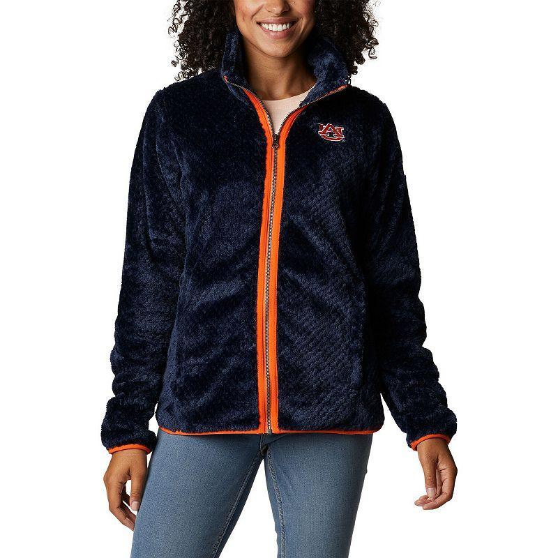 Womens Columbia Auburn Tigers Fireside II Sherpa Full-Zip Jacket Blue Product Image