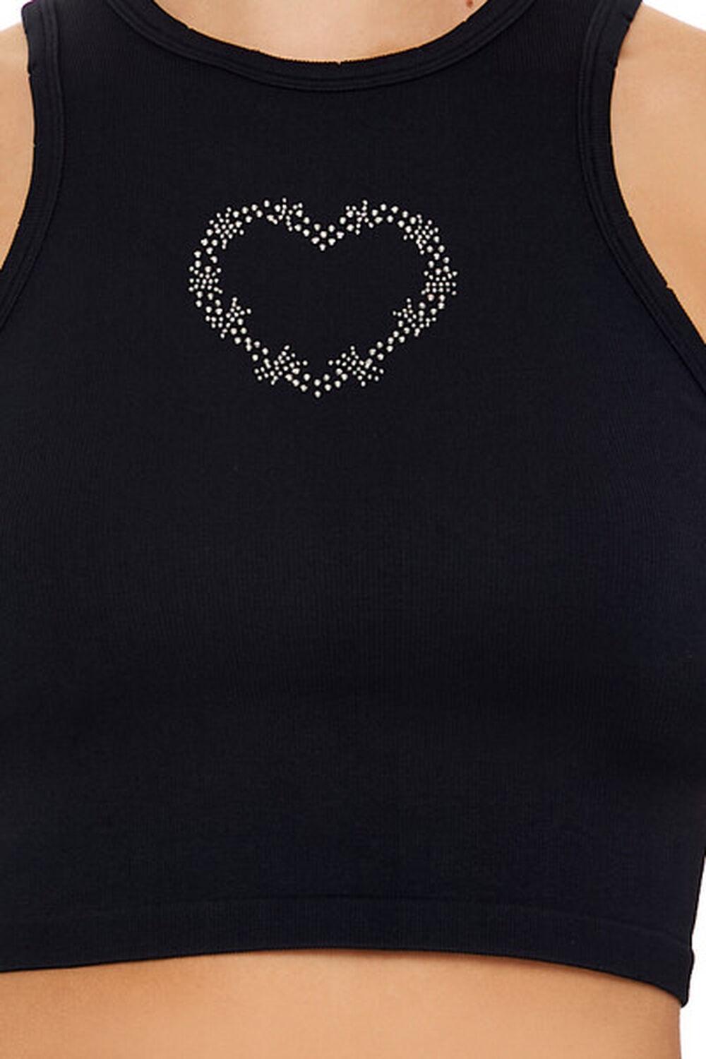 Rhinestone Heart Tank Top | Forever 21 Product Image