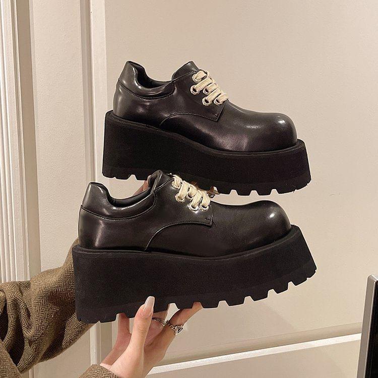 Platform Lace Up Shoes Product Image