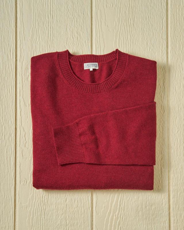 Merino Roll Neck Sweater in Merlot Product Image