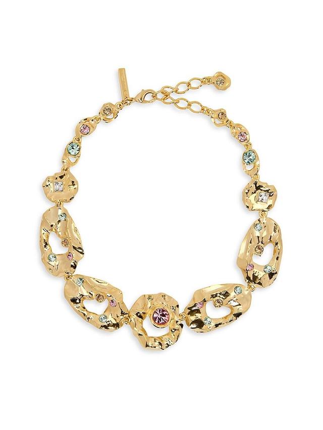 Womens 14K-Gold-Plated & Crystal Textured Necklace Product Image