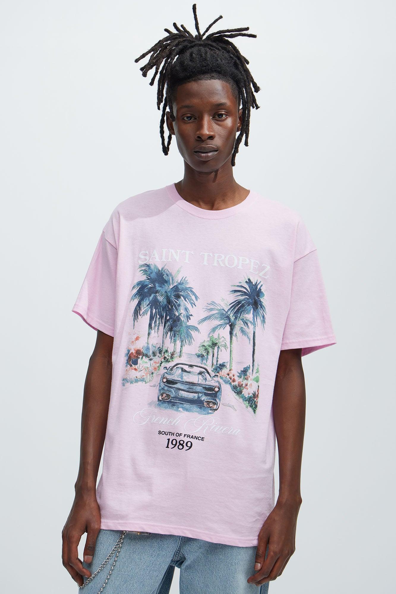 Saint Tropez French Rivera 1989 Short Sleeve Tee - Pink Product Image