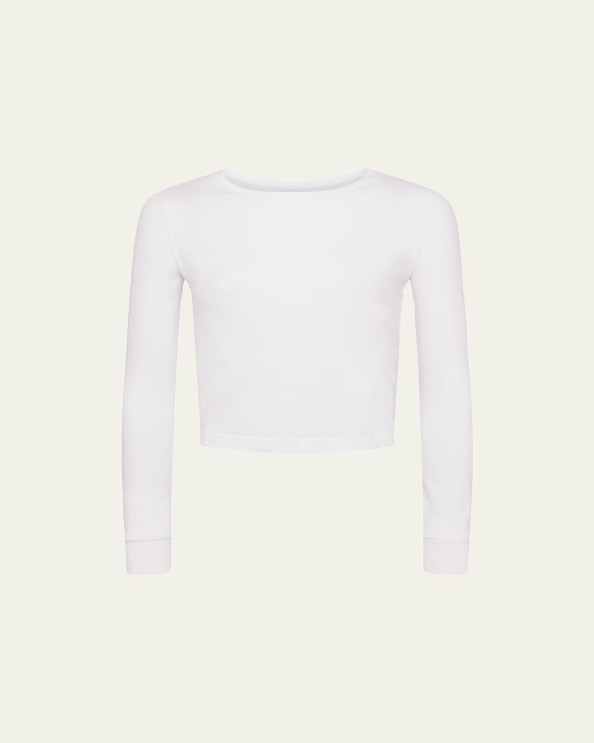 Benny Long-Sleeve Cropped Crewneck Tee product image