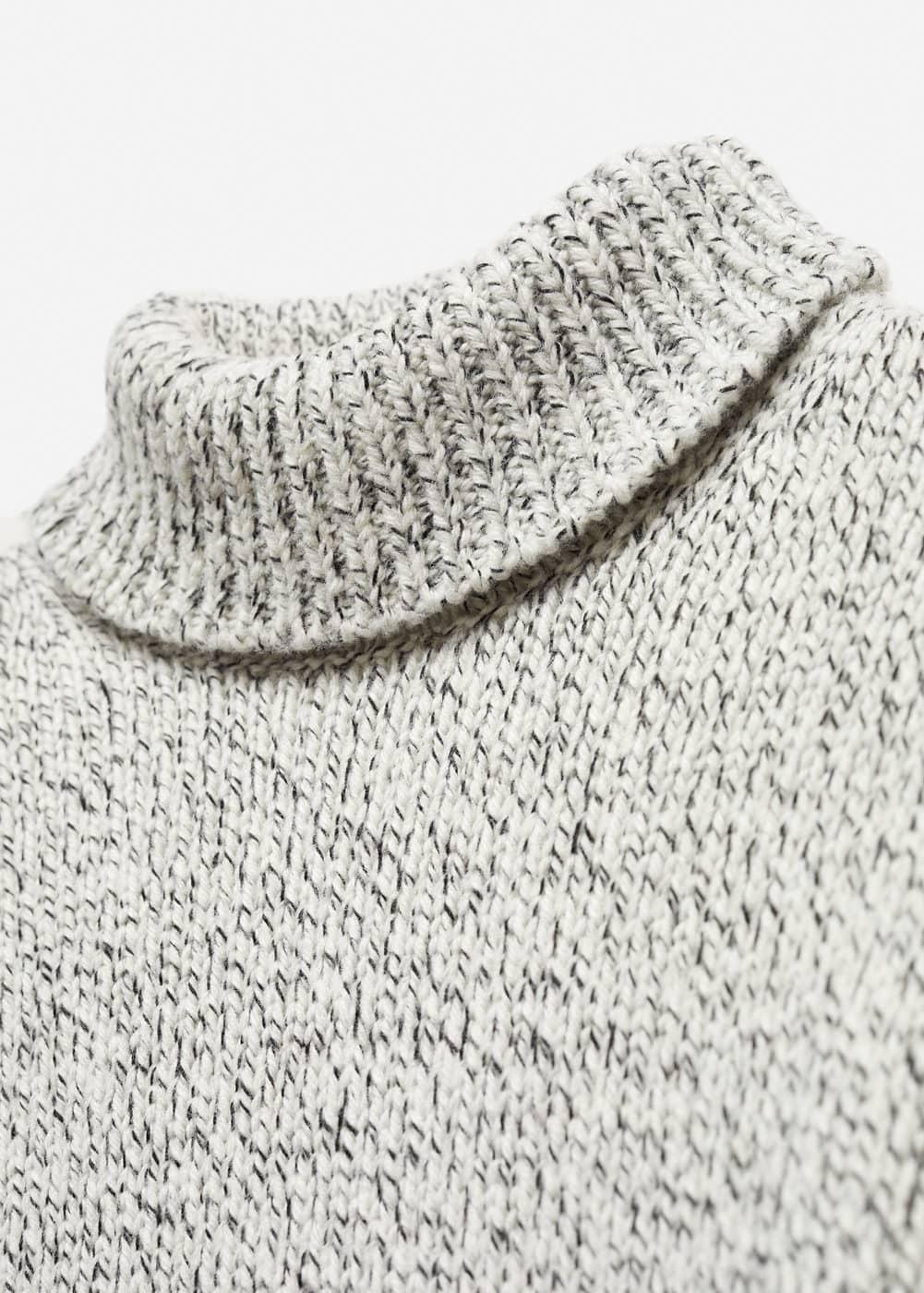 MANGO MAN - Wool turtleneck sweater light/pastel greyMen Product Image