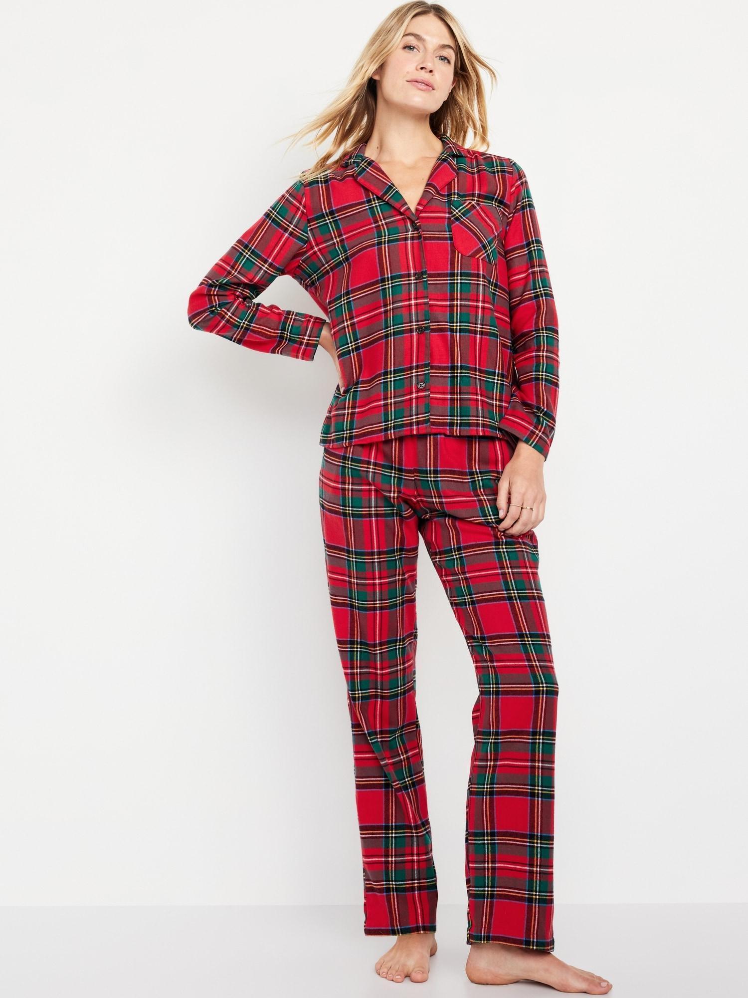 Matching Flannel Pajama Set for Women Product Image