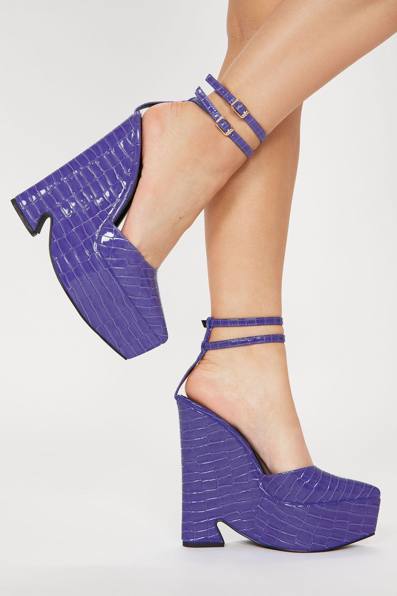 Elvina Wedges - Purple Product Image