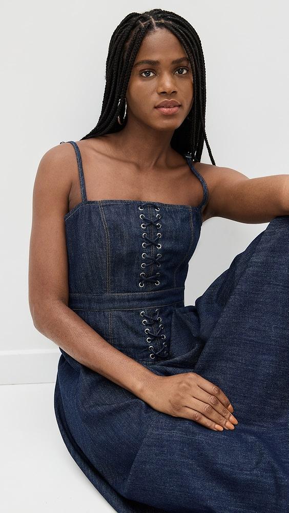 Reformation Florentina Denim Midi Dress | Shopbop Product Image