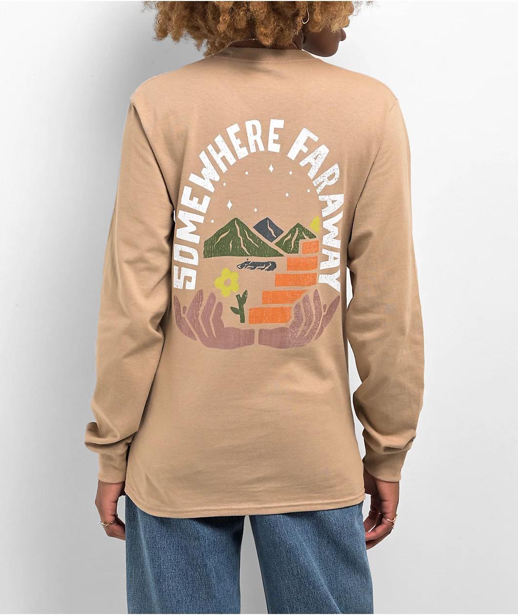 Dravus Somewhere Soon Sand Long Sleeve T-Shirt Product Image