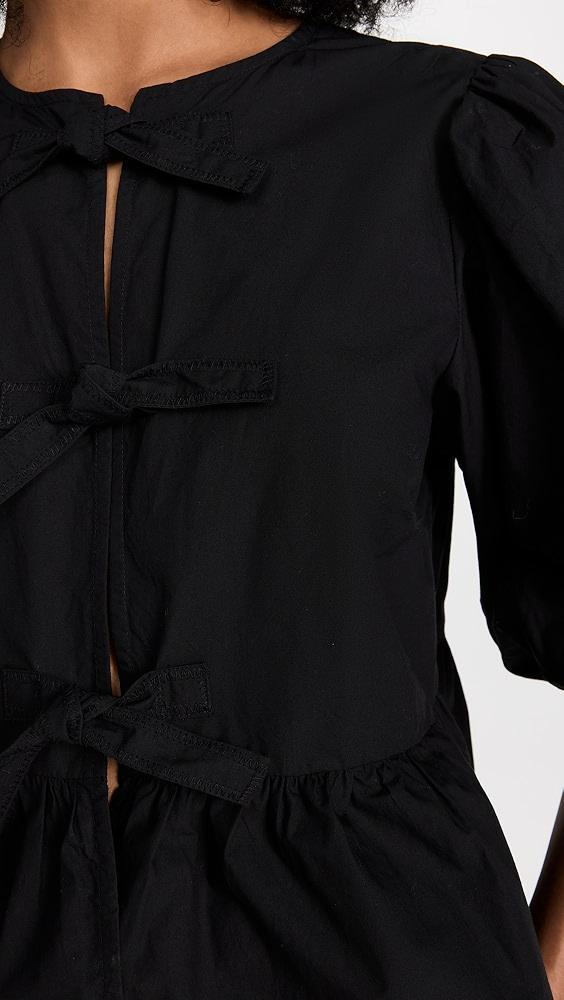 GANNI Cotton Poplin Peplum Blouse | Shopbop Product Image