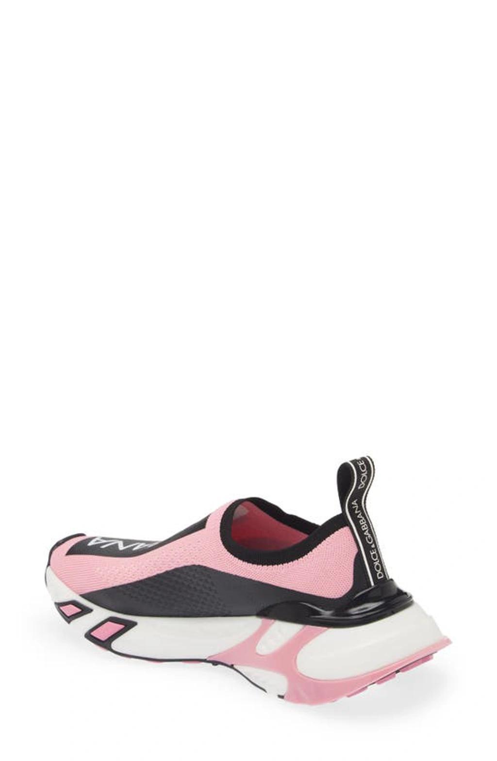 DOLCE & GABBANA Pink Logo-print Panelled Trainers Product Image