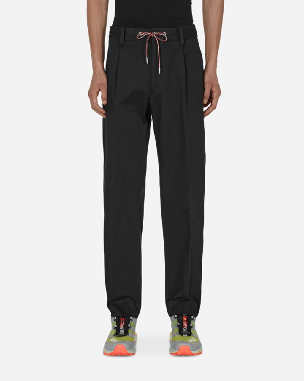 MONCLER Drawstring Trousers In Blue Product Image