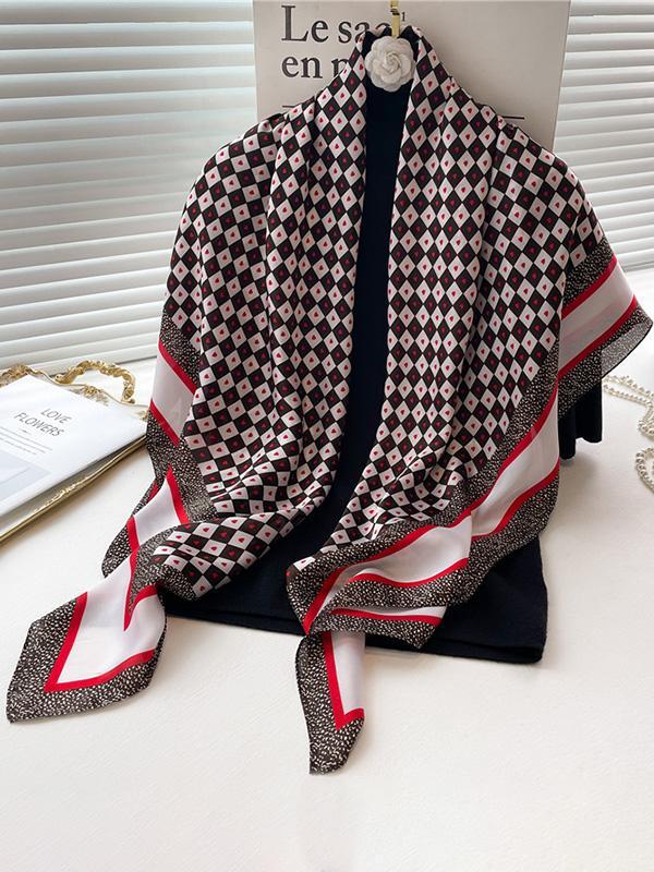 Plaid Printed Sun Protection Shawl&Scarf Product Image