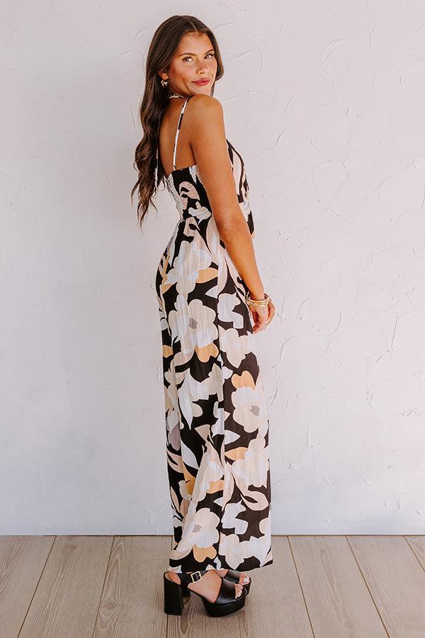 Sweetest Gesture Floral Jumpsuit in Black Product Image