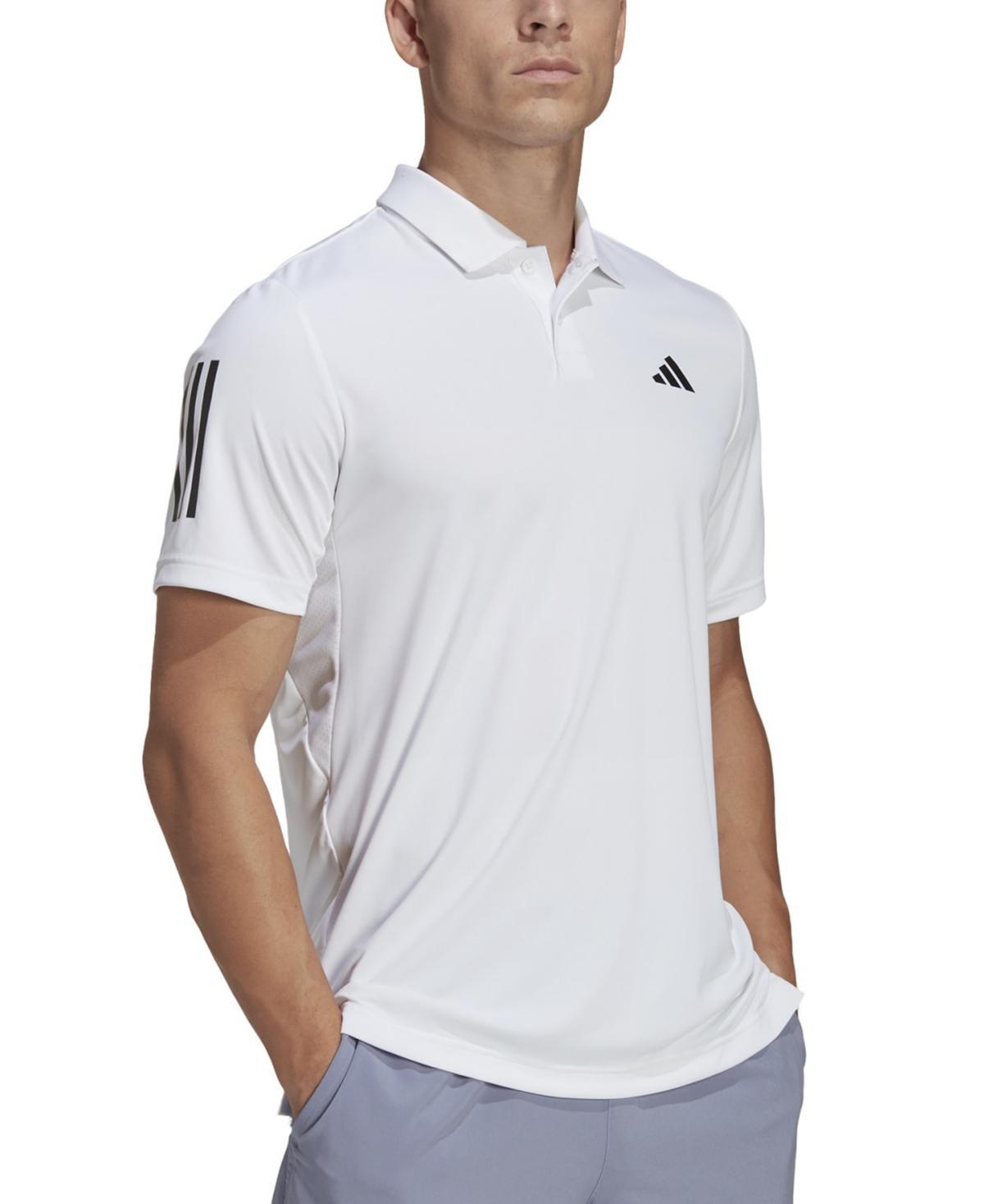 adidas Mens 3-Stripes Short Sleeve Performance Club Tennis Polo Shirt Product Image