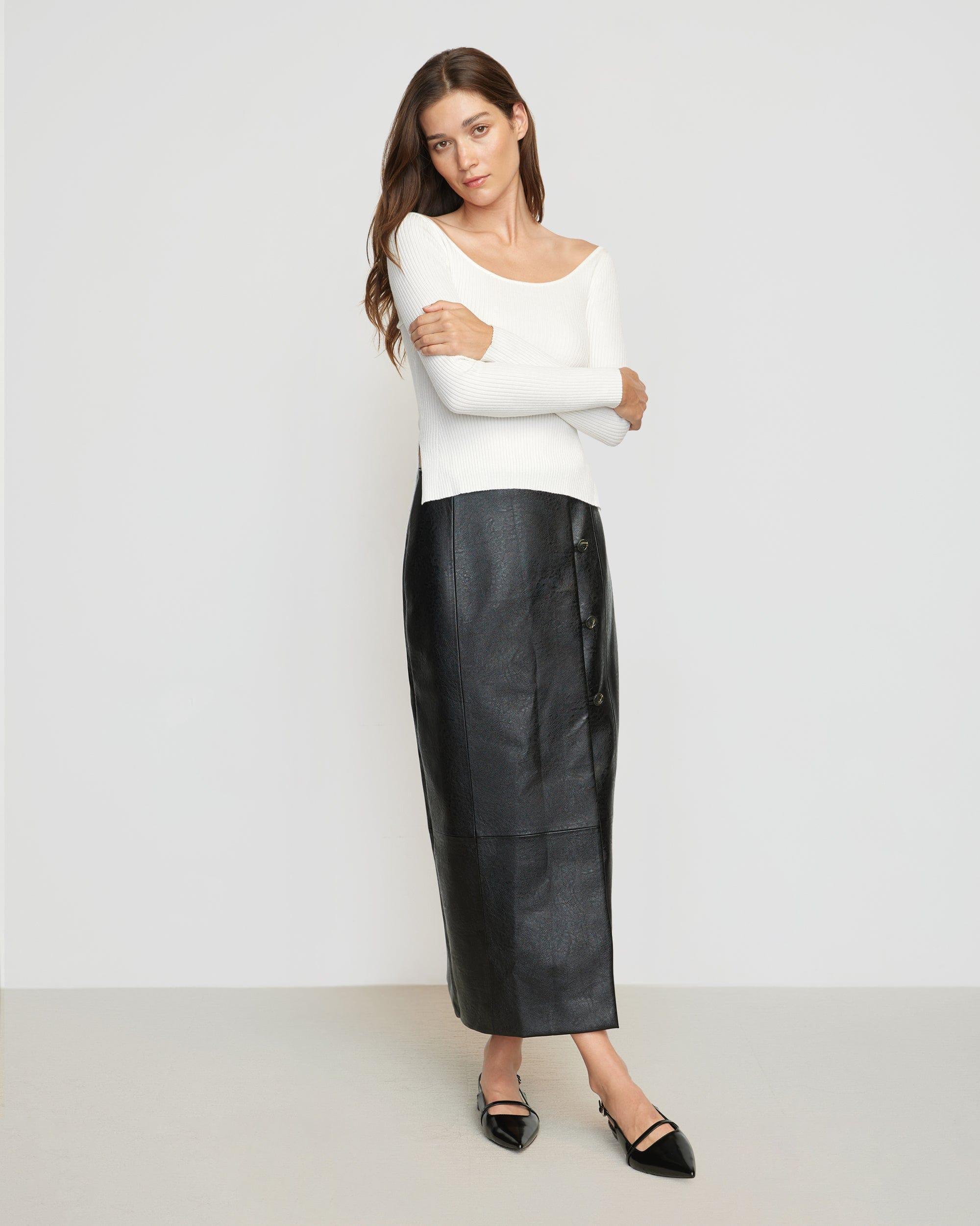 Thais Off-Shoulder Ribbed Sweater Product Image