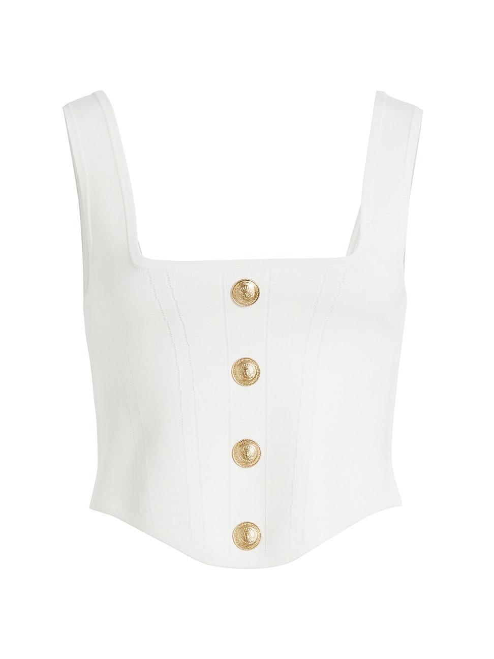 Womens Saga Compact-Knit Corset Top Product Image