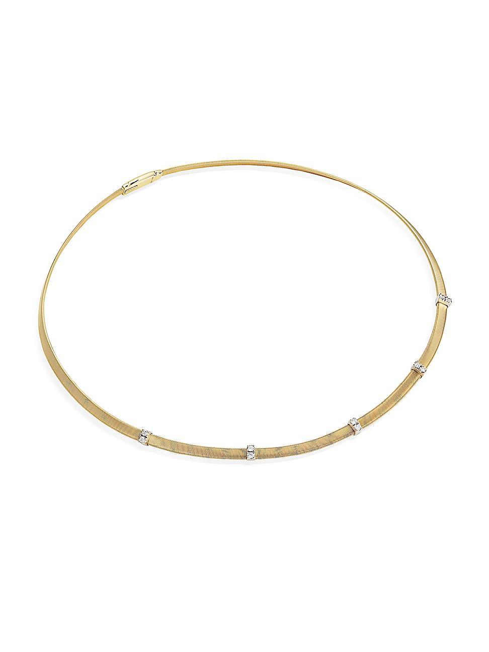 Womens Masai Two-Tone 18K Gold & 0.3 TCW Diamond Collar Necklace Product Image