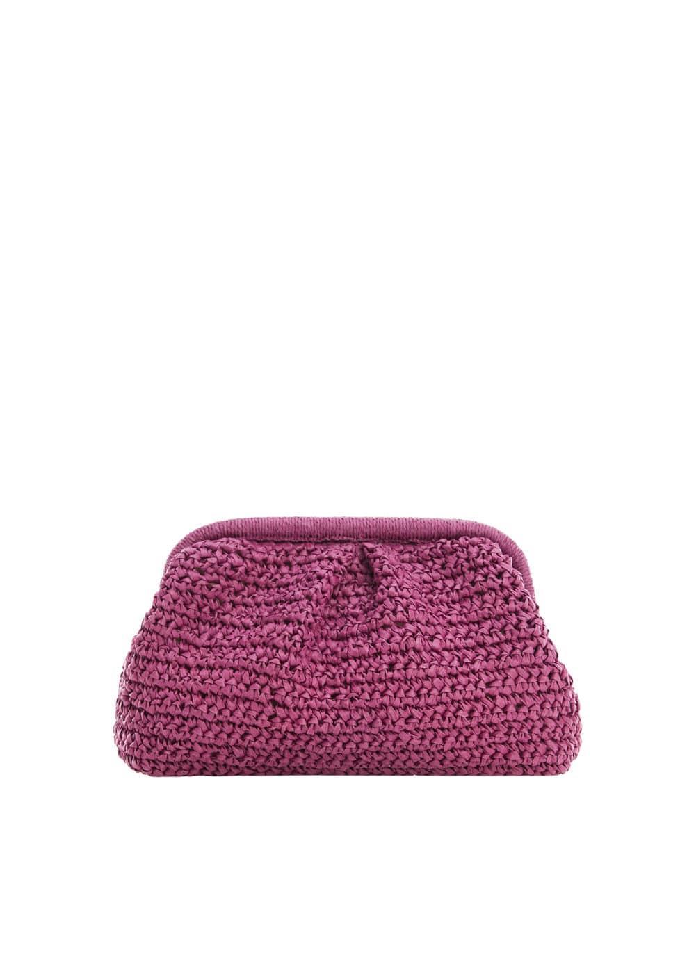 MANGO - Rattan clutch bag - One size - Women Product Image