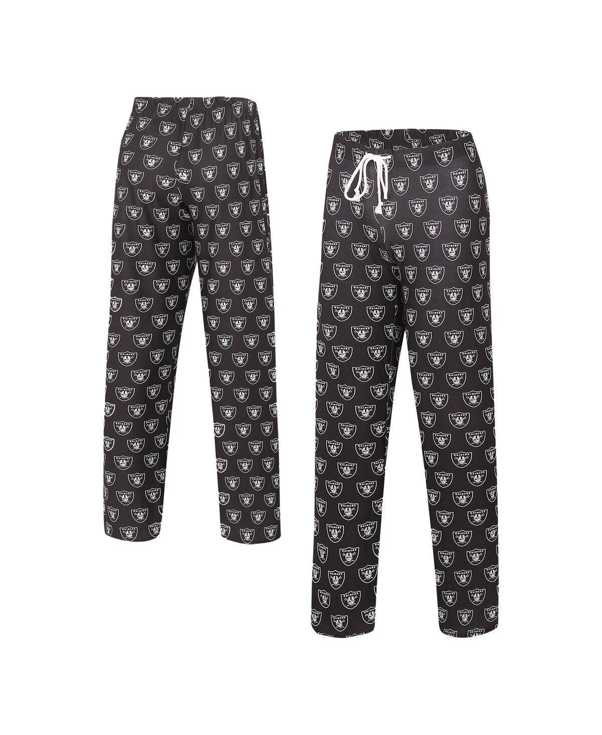 Womens Concepts Sport Black Las Vegas Raiders Gauge Allover Print Sleep Pants Product Image