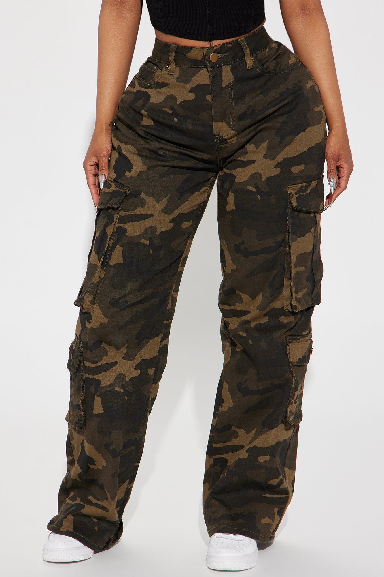 Shoot Your Shot Camo Cargo Pant - Olive Product Image