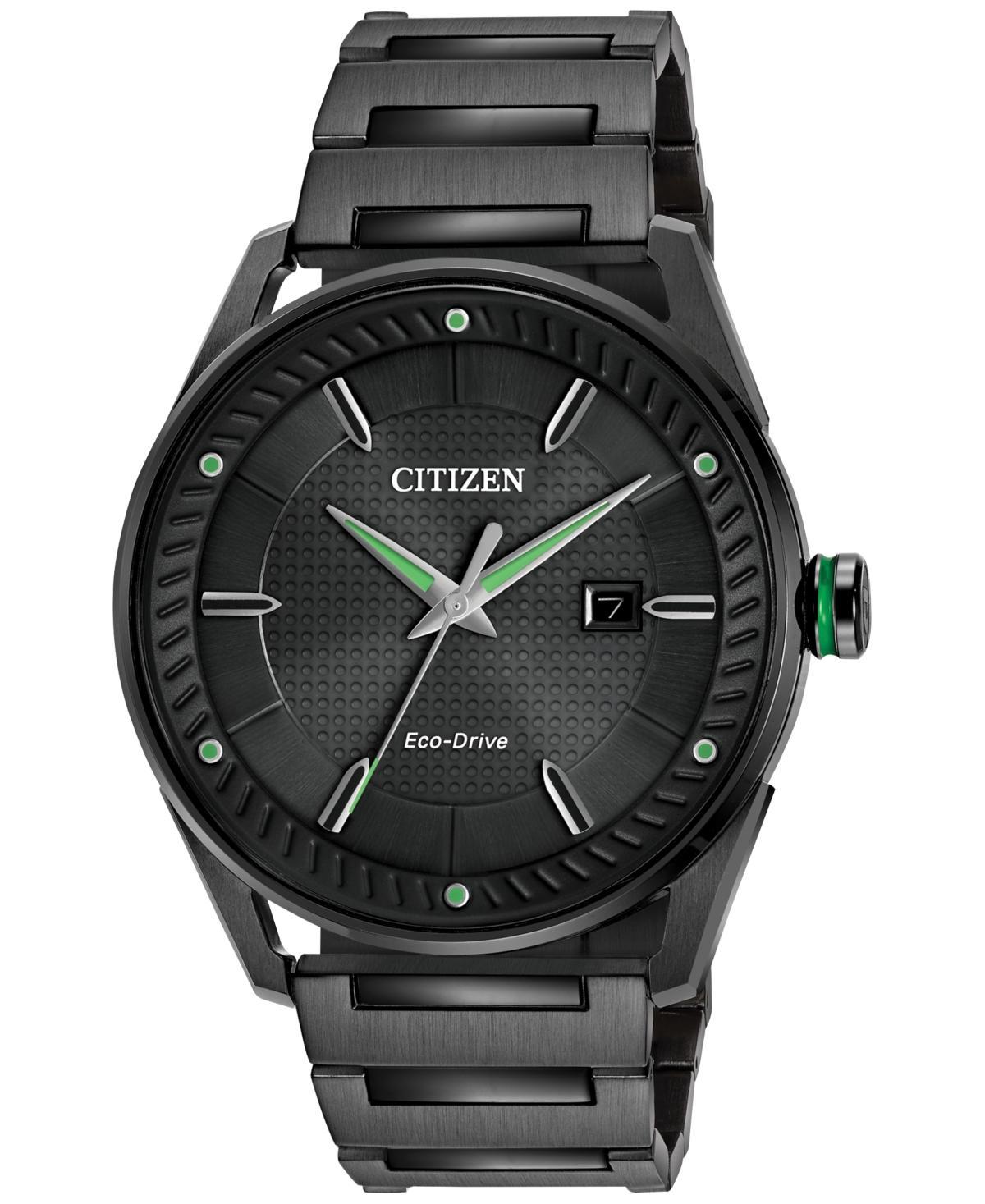 Citizen Drive from Citizen Eco-Drive Mens Black Ion-Plated Stainless Steel Bracelet Watch 42mm BM6985-55E Product Image